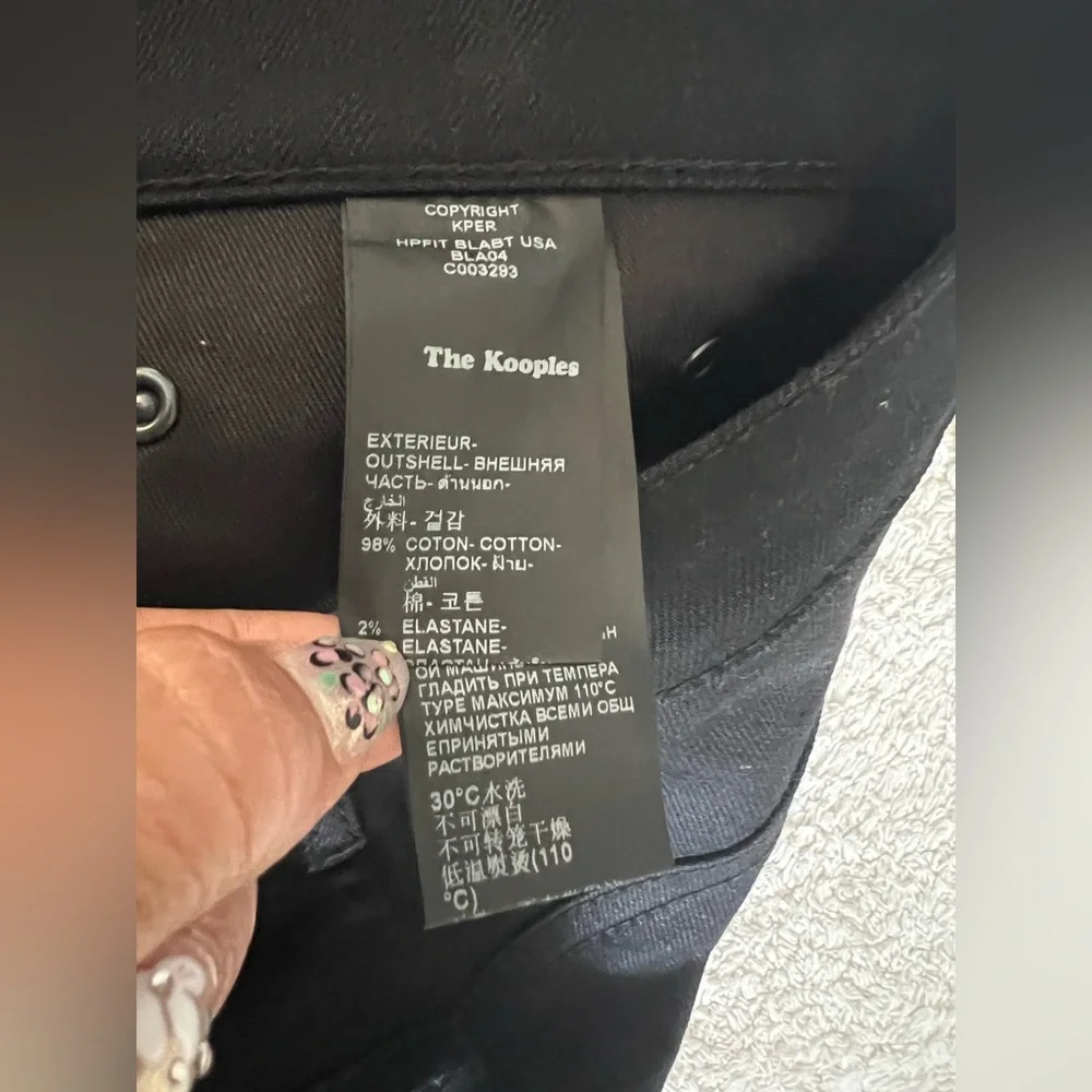 The Kooples Black Denim Pants size 27
